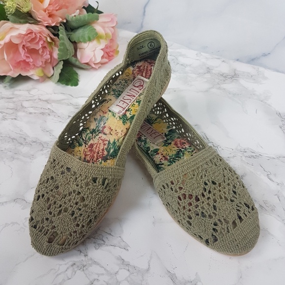 Sunset Shoes - Sunset | Crochet Ballet Flats